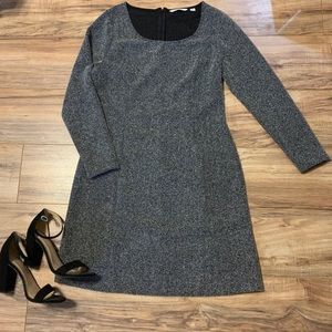 Isaac Mizrahi Black + White Chevron Dress Sz 12